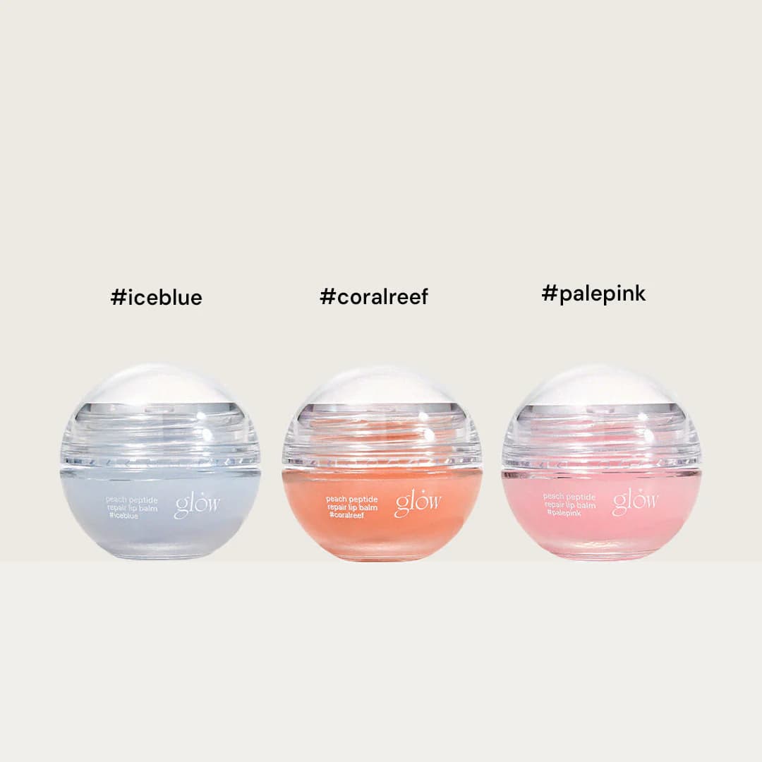 Glow Peach Peptide Balm available in 3 tones