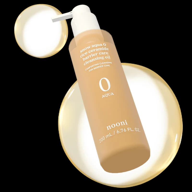 Nooni snow aqua 0 rice ceramide barrier care cleansing oil