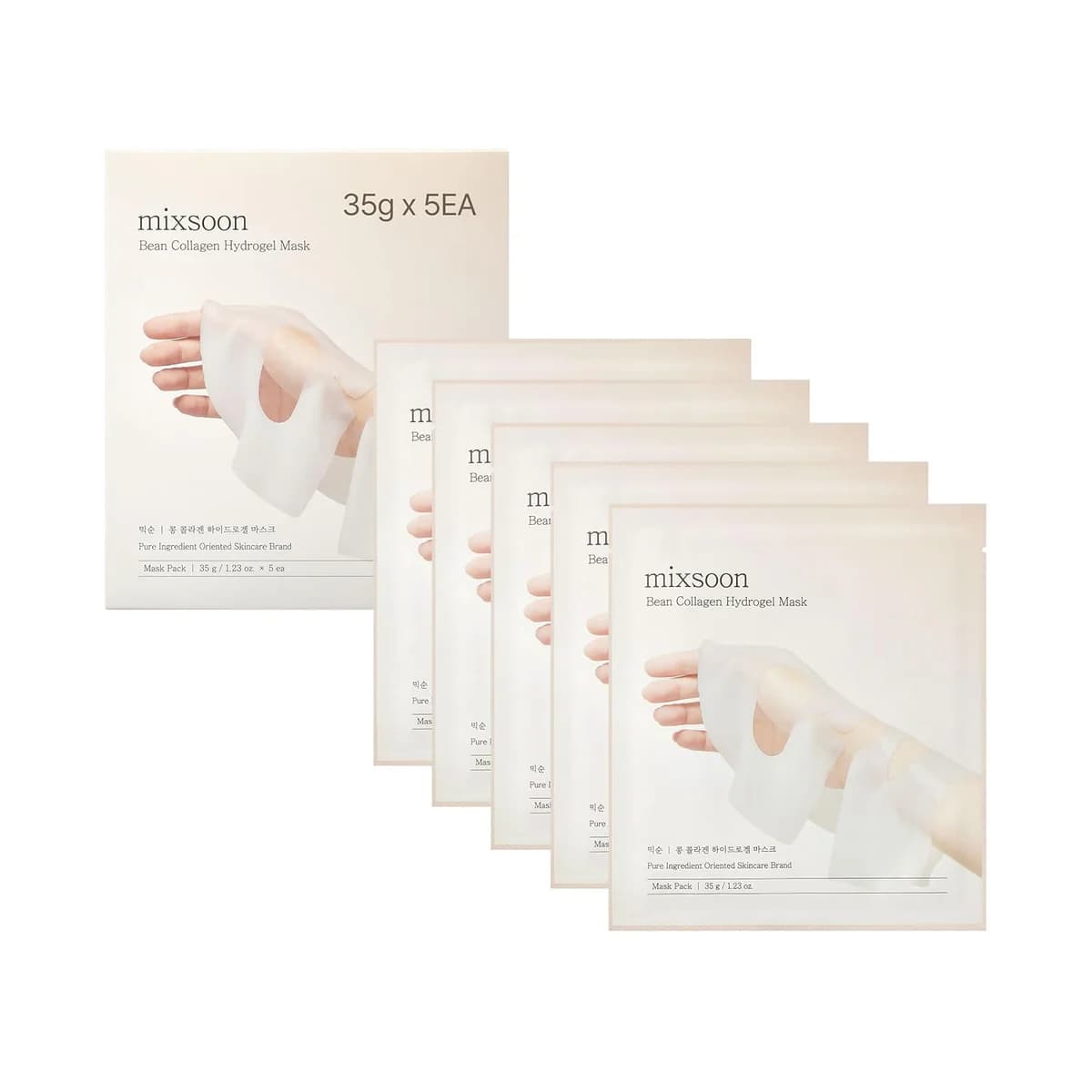 Mixsoon Bean Collagen Hydrogel Mask Pack (1PACK 5EA)