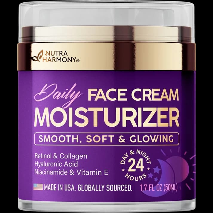 Day & Night Face Moisturizer with Collagen Retinol & Hyaluronic Acid for Women & Men