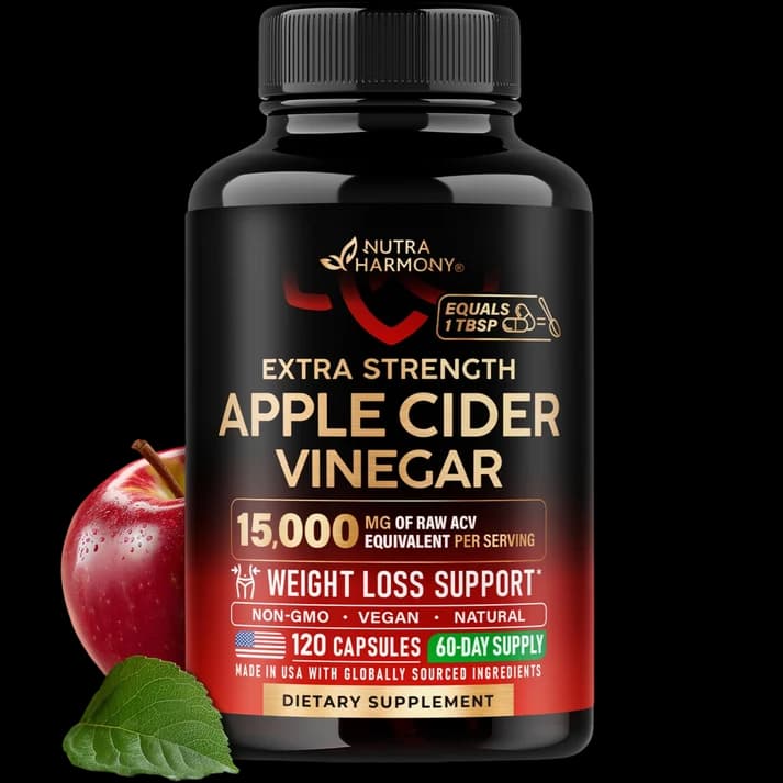 Apple Cider Vinegar Capsules for Energy, Metabolism & Weight Loss Support