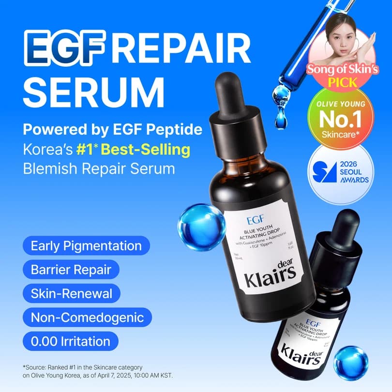 EGF Blue Youth Activating Drop | EGF Peptide Serum