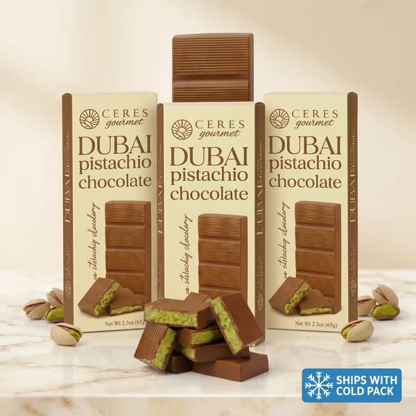 Ceres Gourmet Ultimate Dubai Pistachio Chocolate Collection (3-Pack Bundle)