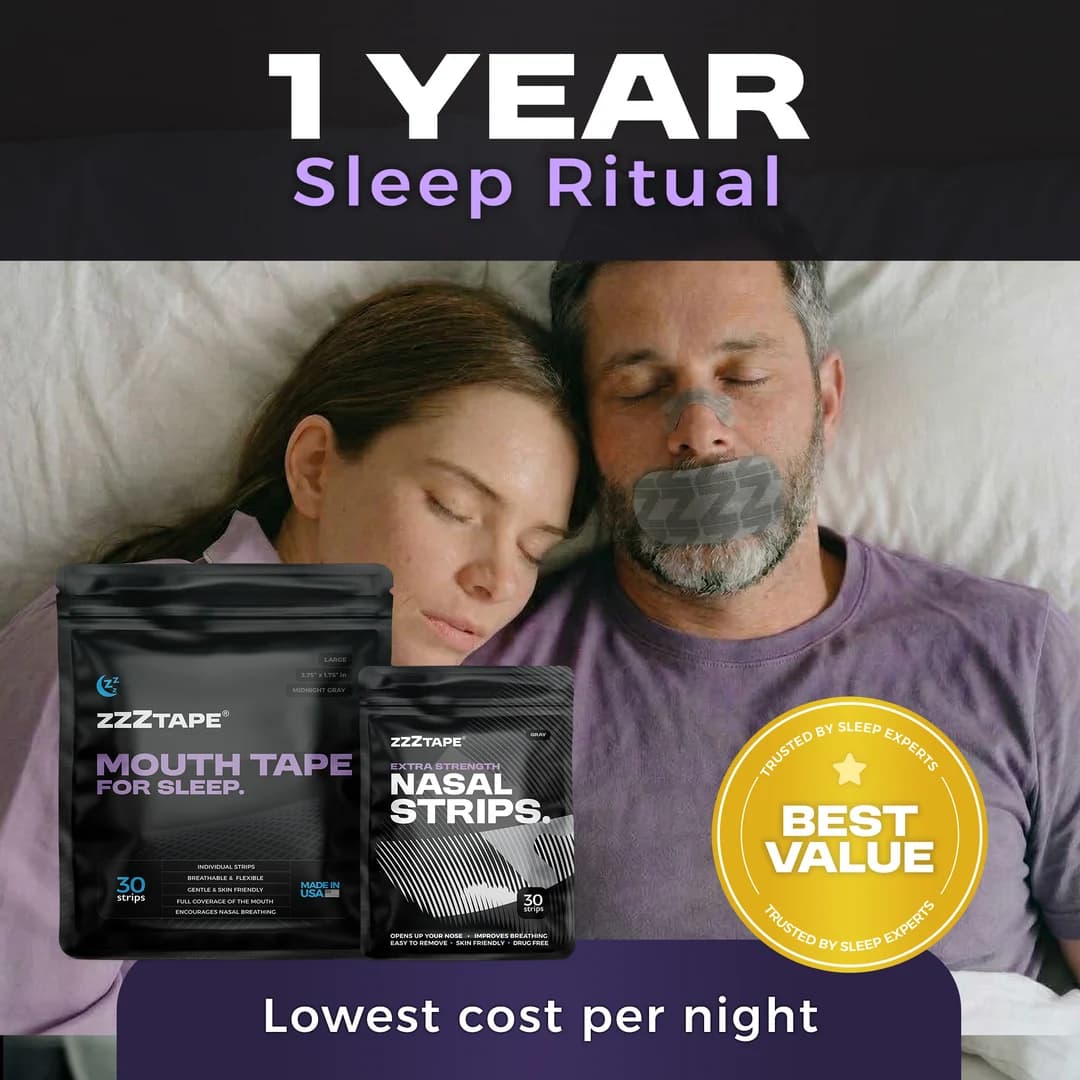 1-Year: Mouth Tape & Nasal Strips Bundle