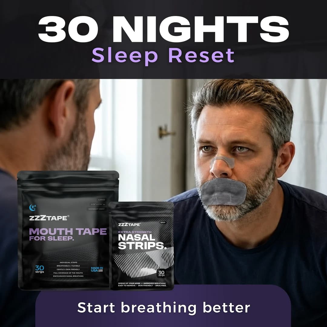 30-Nights: Mouth Tape & Nasal Strips Bundle