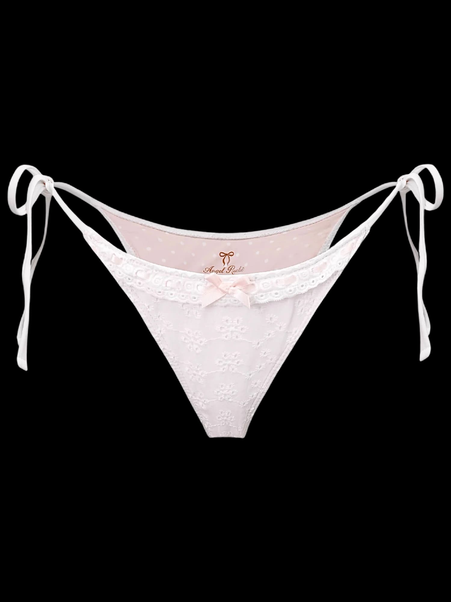 Coquette Cotton Eyelet Bikini Bottom (White)