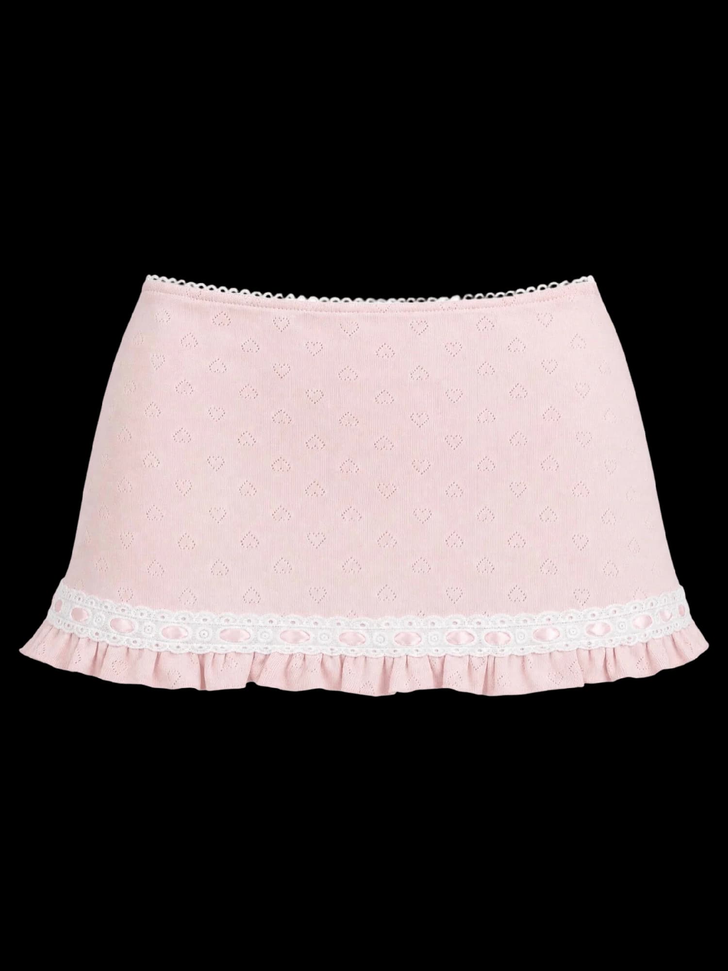 Sweetheart Cotton Pointelle Skirt