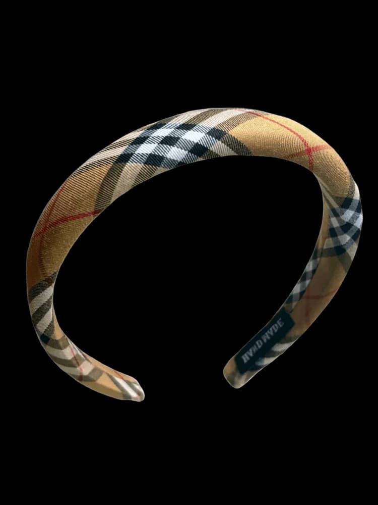 Plaid Headband (Khaki)