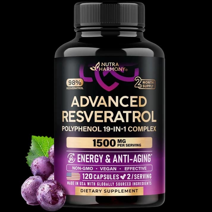 Resveratrol Polyphenol 15-in-1 Complex 1500 mg Capsules