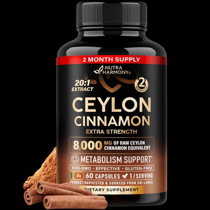 Ceylon Cinnamon 20:1 Extract | Extra Strength Capsules