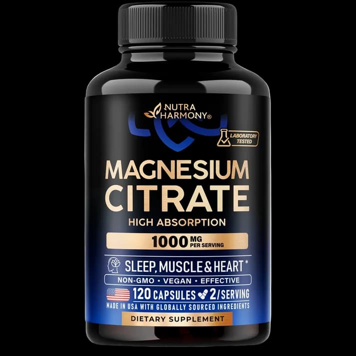 Magnesium Citrate 1000 mg High Absorption Capsules
