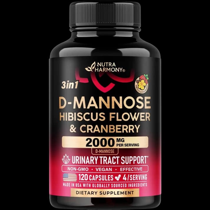 D-Mannose 2000 mg with Cranberry & Hibiscus | Urinary Tract Support Capsules