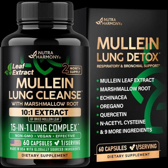 Mullein Leaf Extract 15-in-1 Lung Support Complex Capsules