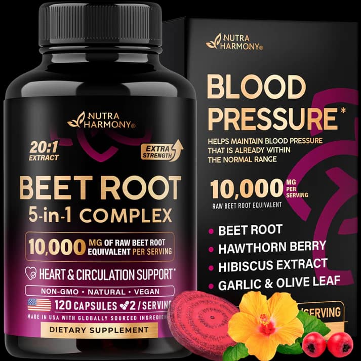 Beet Root 5-in-1 Complex Capsules for Heart & Circulation Support
