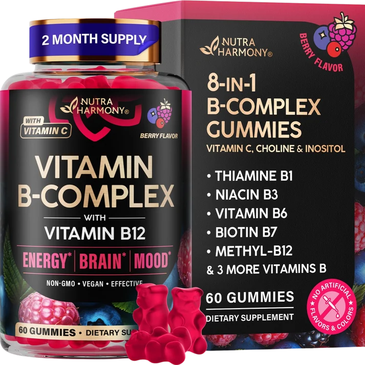 Sugar-free Vitamin B-Complex Gummies with Vitamin B12|