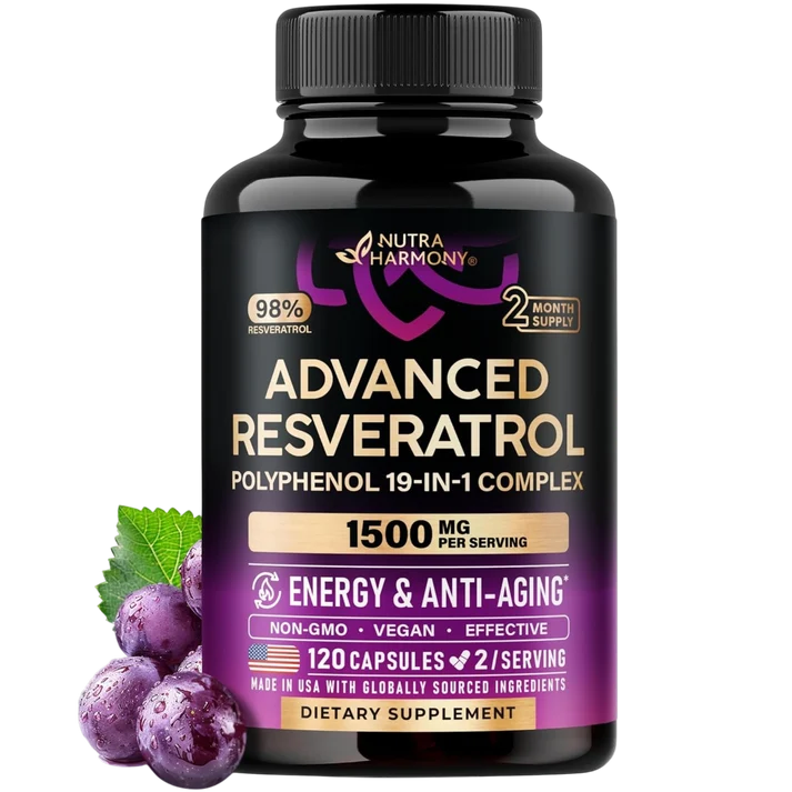 Resveratrol Polyphenol 15-in-1 Complex 1500 mg Capsules