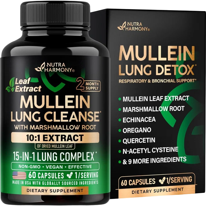 Mullein Leaf Extract 15-in-1 Lung Support Complex Capsules