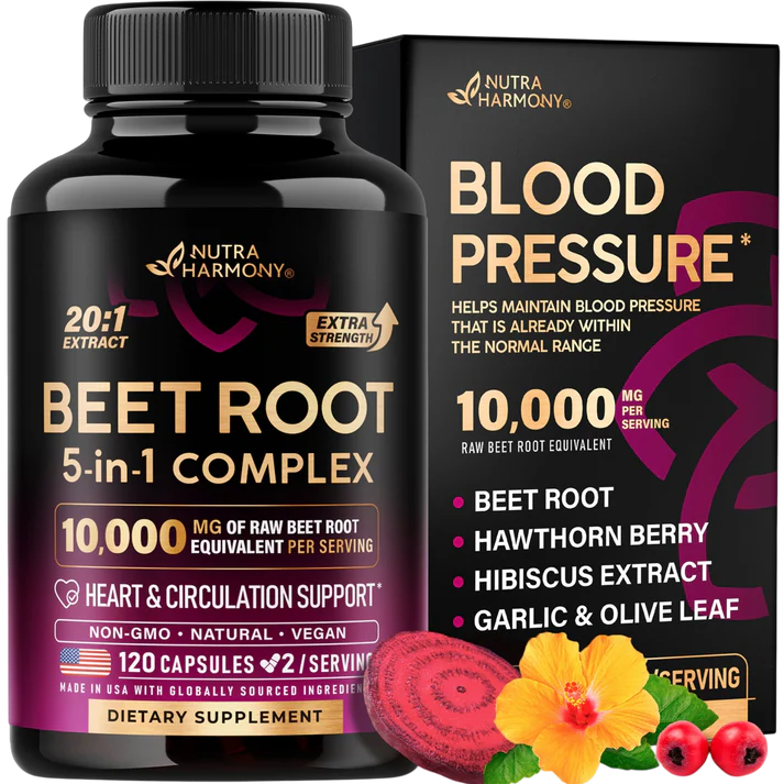 Beet Root 5-in-1 Complex Capsules for Heart & Circulation Support