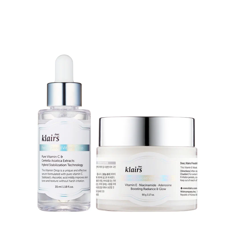 Freshly Juiced Vitamin C Drop + E Mask Set