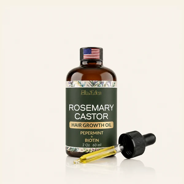 Hair Growth Oil with Rosemary, Castor, Peppermint & Biotin