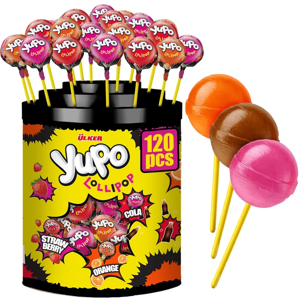 Assorted Fruit Lollipops Bulk 120 Count – Individually Wrapped Hard Candy Variety Pack