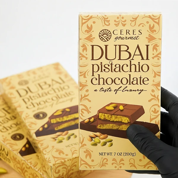 Dubai Chocolate Bar Trio - Dark, White, Milk - 7 oz