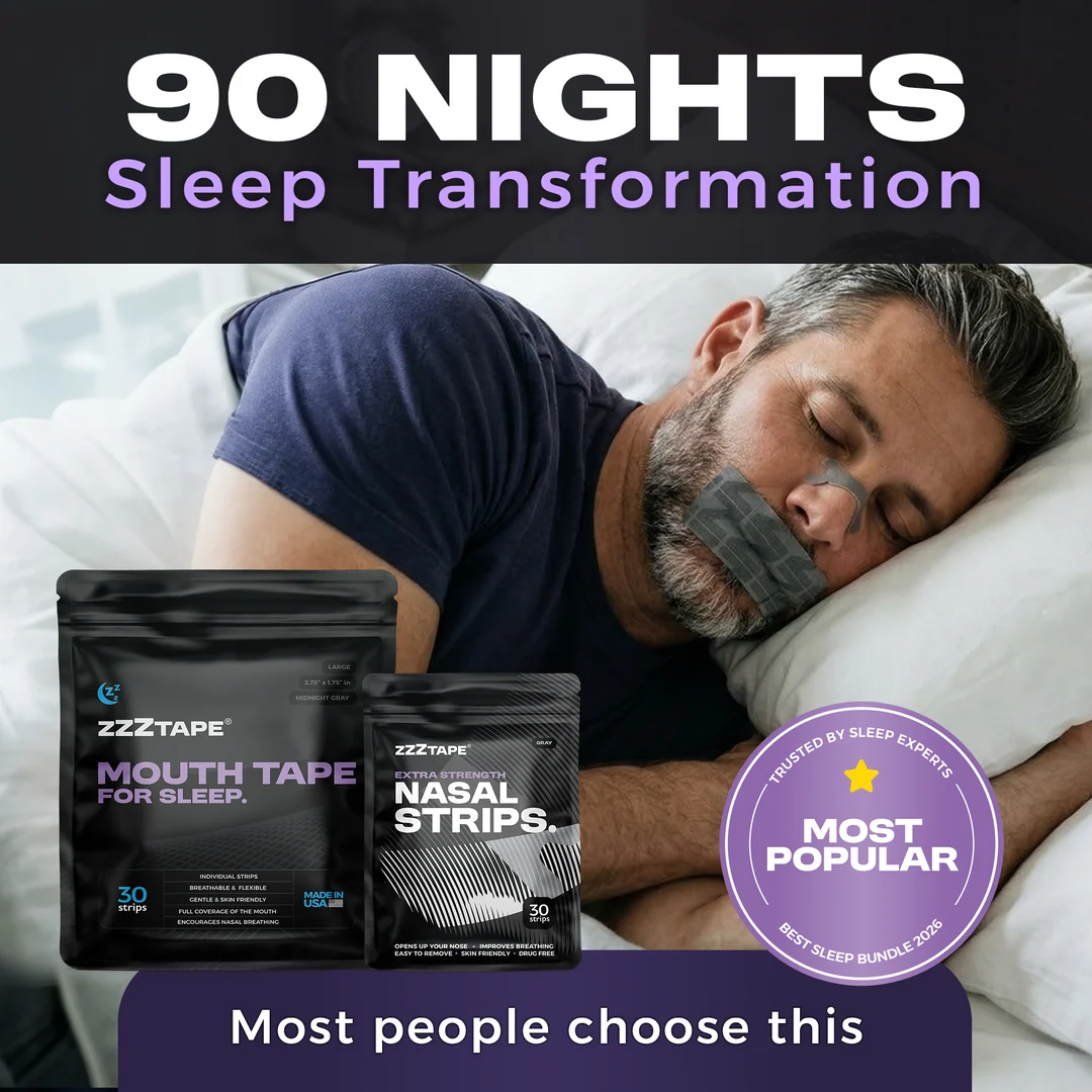 90-Nights: Mouth Tape & Nasal Strips Bundle